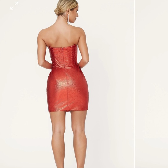Meshki Sierra Mini Dress Size Small Red - Picture 2 of 2